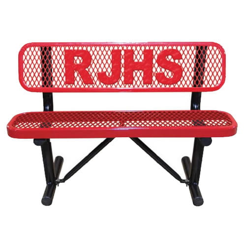 RJHS Red Metal Bench