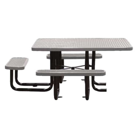 Gray Metal Square Table